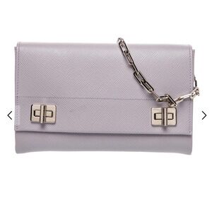 NWOT Purple Prada Saffiano Cuir Leather Evening Bag